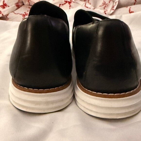 Cole Haan Sz 9 Black Original Grand Leather Woven Womens  Loafer - Picture 6 of 8